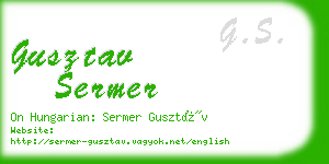 gusztav sermer business card